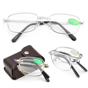 +1.0~4.0 Dioptria Unisex Összehajtható Olvasó Szemüveg Doboz Hordozható Ultra-könnyű Keret nélküli Mágneses Szemüveg Vision Care Magnifyin