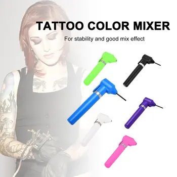 1 db Elektromos Fekete Tetoválás Pigment Tinta Mixer Tetoválás Keverő 5 DB Rúd Szerszámgép Ellátási Body Art Tattoo Tartozékok