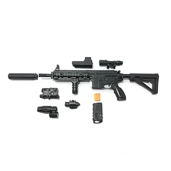 1 készlet 1:6 PUBG HK416 Puska Közgyűlés Fegyver Modell Összeszerelése Rejtvények Épület Tégla Akció Ábra