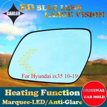 1 Pár Autó visszapillantó Tükör, Lencse Hyundai ix35 2010-2019 Kék Üveg HD Nagy kilátás A Fűtés holttér-Figyelmeztető LED Sátor