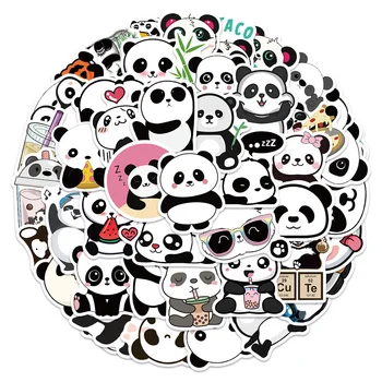 10 / 30 / 50pcs Rajzfilm Cuki Panda Graffiti Dekorációs Személyiség DIY Poggyász Gitár Klasszikus Játék Matrica Nagykereskedelmi
