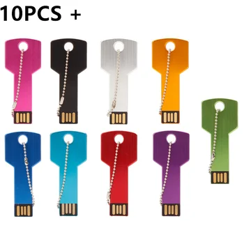 10 db Egyedi LOGO Fém kulcs, pendrive, Pendrive 128GB 64 GB, 32 gb-os Usb pendrive 16 GB 8 GB 4 gb-os USB flash drive Flash-memória
