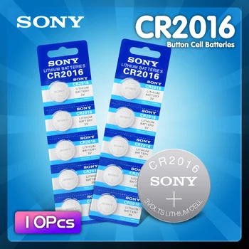 10 Db Sony CR 2016 3V Lítium Érme Sejtek Gomb Akkumulátor DL2016 KCR2016 CR2016 LM2016 BR2016 Nagy Energia-Sűrűség