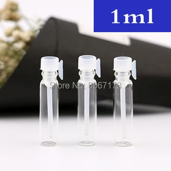 100/300/500pcs 1ml Mini Parfümös Üveg Üveg Üres Kozmetikai Üveg Mintát Kémcsőben Vékony Üveg Üveg Üveg Parfüm
