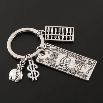 100 Dollár USD Modell Kulcstartó, Pénzt, Fát, Pénztárca, Kézzel készített Ajándéktárgy MINKET Valuta Ajándék Kulcstartó