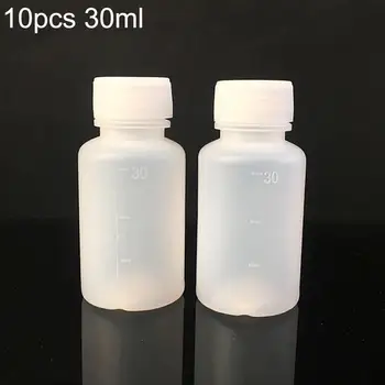 10db 30ml Egyértelmű Skála Újratölthető Zárt Kémiai Üveg Folyékony Üveg Tartály