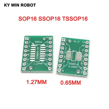 10db SOP16 SSOP16 TSSOP16, hogy DIP16 és hozzá való SMD DIP Adapter 0,65 mm/1.27 mm 2.54 mm-es DIP Pin Pályán PCB-Testület Átalakító Csatlakozó