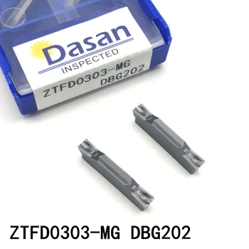 10db ZTFD0303 MG-os DBG202 Keményfém kés horonyvágó esztergáló szerszámok CNC beillesztése
