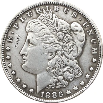 1886-S USA Morgan Dollár érmék MÁSOLAT