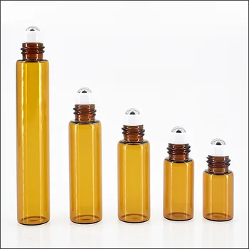 1DB 3ml 5ml10ml illóolaj Újratölthető Palackok Roll-on Üveg Kis Üres Üveget Könnyen Vinni Hordozható Parfüm Görgős Konténerek