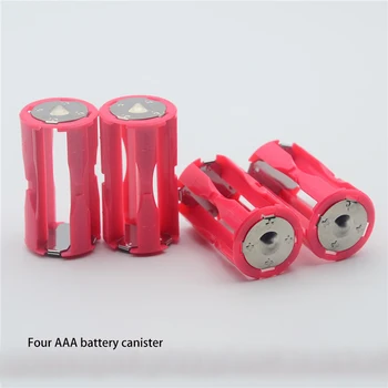 1db 4*AAA Akkumulátor-C Méretű Párhuzamos Akkumulátor Átalakító Adapter Piros Elemtartó Esetekben Doboz C Méretű Akkumulátor Adapter