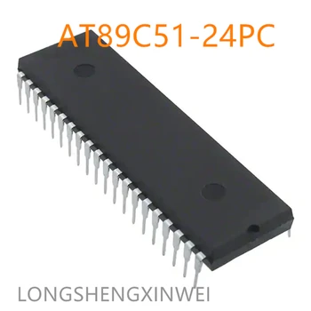 1DB AT89C51-24PC AT89C51-24 Új, eredeti 8 bites mikrokontroller Közvetlen Helyezze be a DIP-40 Hely