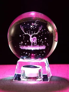 1db Karácsonyi Világító Hó Elk kristálygömb USB Globe Éjszakai Fény Gyerekeknek, Születésnapi Ajándék Új Évet Otthon Dekoráció