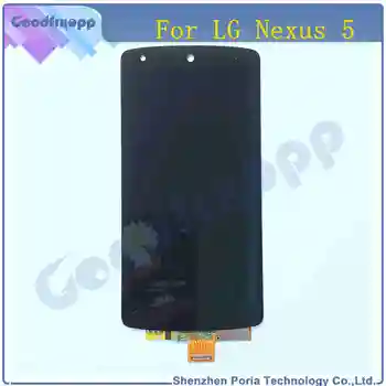 1db Legújabb, Kiváló Minőségű Telefon, LCD Csere LCD érintőképernyő Digitalizáló Üveg + Keret LG-Google Nexus 5 D820 D821 Fekete