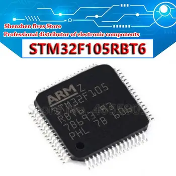 1DB STM32F105RBT6 STM32F105 Mikrokontroller FLASH Egyetlen chip Mikroszámítógép IC chip LQFP64 QFP 32F105RBT6