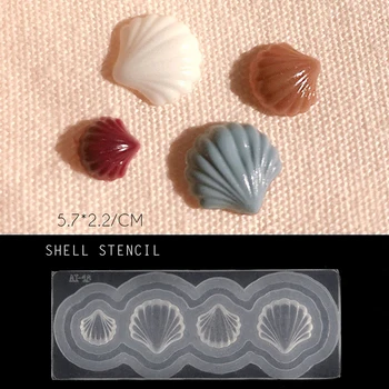 1db Szilikon Köröm Penész 3D Pillangó, Virág Shell Levelek Faragott Penész Design UV Gél DIY Manikűr Tartozék Nail Art Eszközök