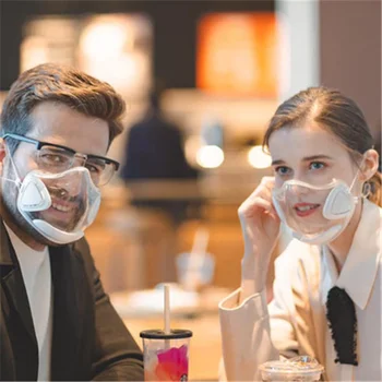 1db új arcvédőt átlátszó PC védő maszk anti-splash védőburkolat nagy felbontású anti-köd maszk szépség eszköz