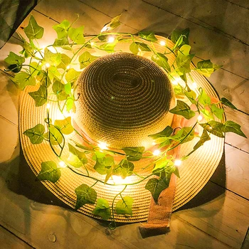 20 LED/2M Ivy Hamis Levelek Lógnak Világítás Garland Növény Szőlő Tündér fényfüzér Juhar Levelek Lámpa DIY Karácsonyi Dekoráció