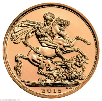 2015-ig Nagy-Britannia Arany Szuverén St. George & Dragon Érme Brit Arany Érme Üzleti Ajándékok Kollekciót Méret: 22 mm*1,8 mm