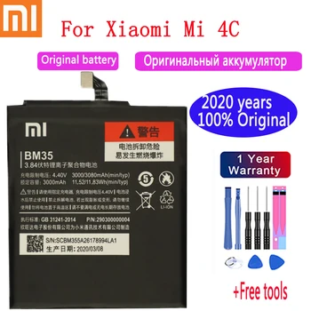 2020 év 100% Orginal Xiao mi BM35 3080mAh Akkumulátor Xiaomi Mi 4C Mi4C M4C Magas Minőségű Telefon Csere Akkumulátor