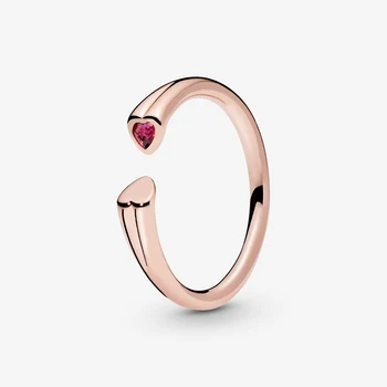 2021 Új 100% - Os 925 Sterling Ezüst Női Gyűrű Csiszolt & Csillogó Szív Nyitott Gyűrű, Eljegyzési Gyűrűk, A Nők Évforduló Ékszerek