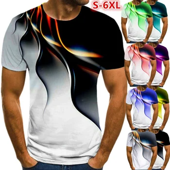 2021 Új Nyári Férfi 3D Nyomtatás póló Személyre szabott Villám T-shirt Rövid Ujjú Alkalmi póló Divat póló