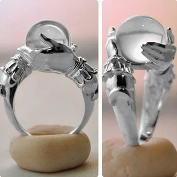2021 Új Stílus Ékszerek Gyűrű A Kezében Szerelmeseinek Személyiség Gyűrű, Karácsonyi Ajándék, Dísztárgyak Női Medál Ékszer, Ajándék