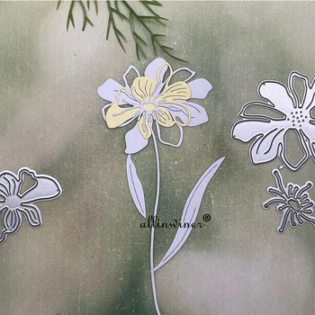 2021 Új Virág dekoráció fémforgácsolási Meghal Stencil Meghalni Vágott DIY Scrapbooking Album Papír Kártya Dombornyomás