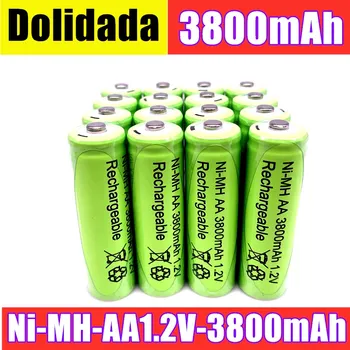 20DB 100% eredeti AA 3800mAh 1.2 V minőségű újratölthető akkumulátor AA 3800mAh Ni-MH 1,2 V 2A akkumulátor