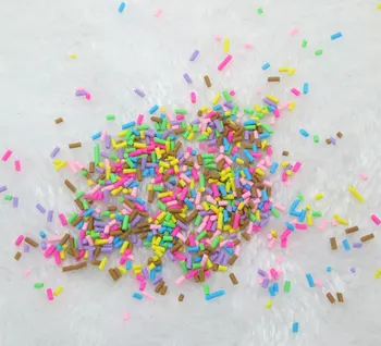 20Gram (3000Pcs) Forró Aranyos Agyag Mutilcolor Kis Hengeres Candy Kézműves Kawaii Gyöngy Flatback Cabochon Scrapbook DIY Tartozékok