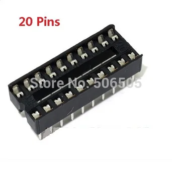 20P IC foglalat DIP 20 DIP-20Pins ülés mikrokontroller aljzat 10db/sok