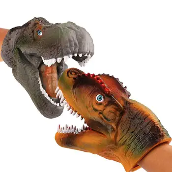 2db Dinoszaurusz Kézi Báb Puha Gumi Dinoszaurusz Tyrannosaurus Spinosaurus Kezét Borító Játékok Története Kesztyű Kisállat Játékok