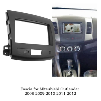2Din autórádió Panel Fascia Mitsubishi Outlander 2008 - 2012 DVD Sztereó Keret, Beépítő Dash Telepítés Keret Trim Készlet
