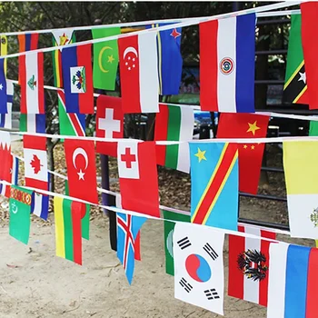 32 Zászlók String zászló országban szerte a világon nemzetek zászló 32 csapat játékok lóg zászlók