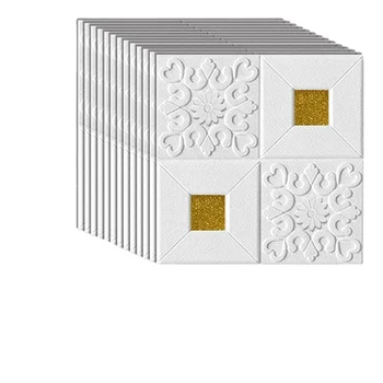 35*35cm 3D Fali Matricák Mennyezeti Panel Tető Dekoráció, Vízálló Öntapadó Hab Tapéta Nappali, Konyha, TV Háttérben