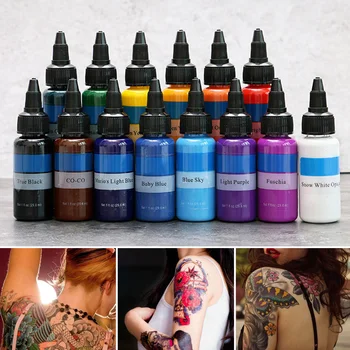 35ml Tartós Folyékony Pigment Tetoválás Félig Állandó ajkak szemceruza Tattoo Színes Tetoválás tinta a Test Szépsége Tattoo Art
