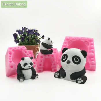3D Puha Szilikon Öntőforma Mousse fagylalt, Hogy az Állatok Panda Csokoládé Jelly Formához Tortát Sütni, Díszítő Eszközök Gyanta Művészeti DIY