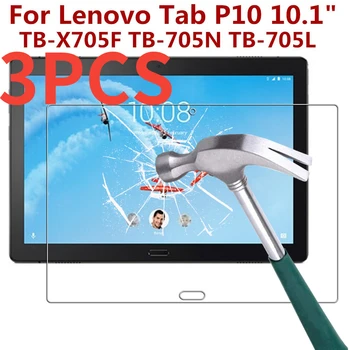 3PCS Edzett Üveg Tabletta Film A Lenovo Lap P10 10.1 Inch TB-X705F X705N X705L robbanásbiztos Anti Semmiből, Képernyő Védő