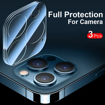 3Pcs Kamera Lencse Edzett Üveg iPhone 11 12 Pro Max Lencse Képernyő Védő iPhone 12 Mini Védő Üveg