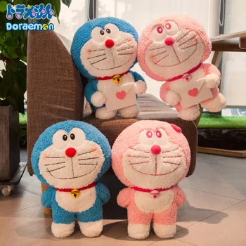 40cm Doraemon Jingle Macska Plüss Játék Puha Plüss Baba Aranyos Állat Figurák Díszítik Rózsaszín Párna Játékok Kreatív Ajándék