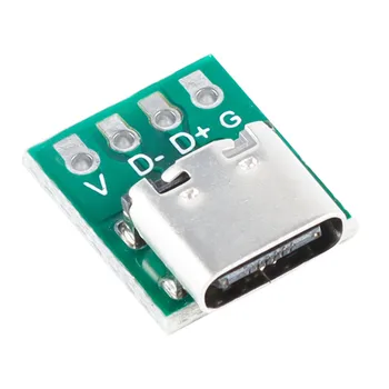 5-20DB USB 3.1 C Típusú Csatlakozó Jack Port 16 Pin-Teszt PCB-Testület Adapter 16P Csatlakozó Aljzat Adatok Line Vezeték Kábel Transzfer