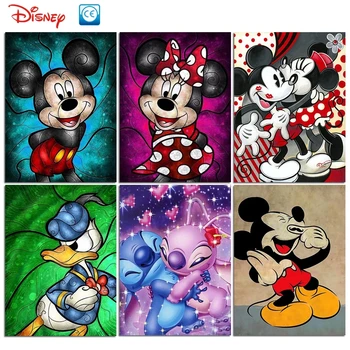 5D Diy Gyémánt Festmény Disney Mickey and Minnie Cross Stitch Paszta, Gyémánt-Mozaik Mintás Díszítő Festés Haza Forró Eladó
