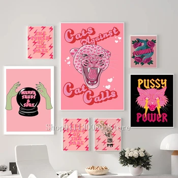 5d Diy Gyémánt Festmény Feminista Fashion Art Pink Girl Power Poszter, Gyémánt-Mozaik Hímzés, keresztszemes Készletek, lakberendezés Ajándék