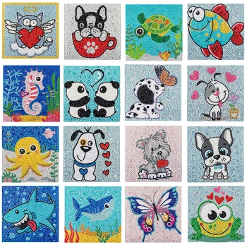 5D Gyémánt Festmény Készletek a Gyerekek, Gyerekek, Kezdők, Művészet, Kézművesség Aranyos Állatok Panda Macska Gyémánt Hímzés Haza Fali Dekoráció Ajándék