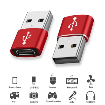 5db/Csomag Férfi USB 3.0 Női C Típusú Adapter Telefon Töltő Átalakító A XiaoMi Huawei Szuper Notebook Fülhallgató USB-Adapter