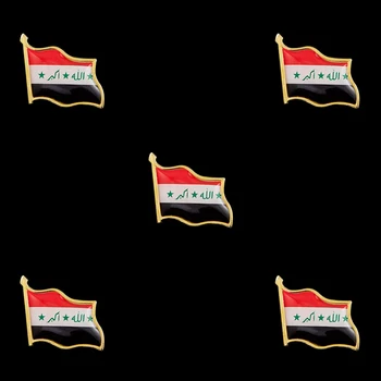 5DB Iraki Nemzeti Zászlót Kitűző Bross Hazafiság Aranyozott Integetett Ruházat, Kiegészítők Unisex Ékszer Ajándék