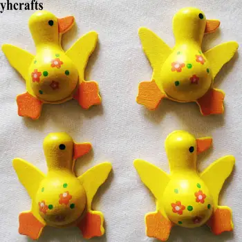 5DB/SOK,3D sárga kacsa fa matricák Tavaszi Húsvéti kézműves Gyerekek DIY játékok Hűtőszekrény matricák Gyerek szoba fal matrica Dekoratív otthon