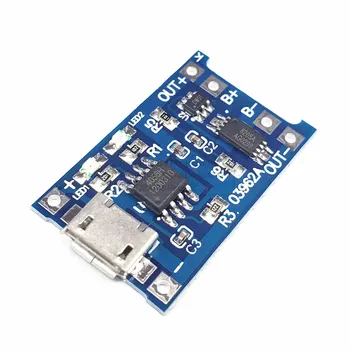 5DB TP4056 5V 1A Micro USB-s 18650 Lítium Akkumulátor Töltés Testület Védelem Integrált Kettős Funkciót MICRO Felület Két Chips