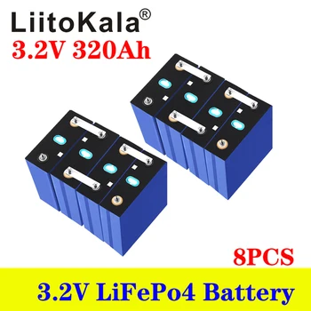 8db LiitoKala 3.2 v 150Ah 100Ah 200ah 280ah 310ah 320ah LifePo4 akkumulátor 12V 24V-os napelemes Inverter elektromos jármű golf ccar