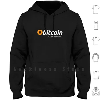 A Bitcoin Logó kapucnis felső hosszú ujjú Fizetőeszköz Microbitcoin Internet Pénzt Blokklánc Litecoin Crypto Bitcoin Logó